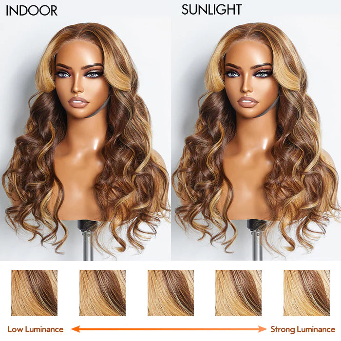 24 Inches 5"x5" Body Wavy Wear & Go Glueless #4/27 Lace Closure Wig-100% Human Hair