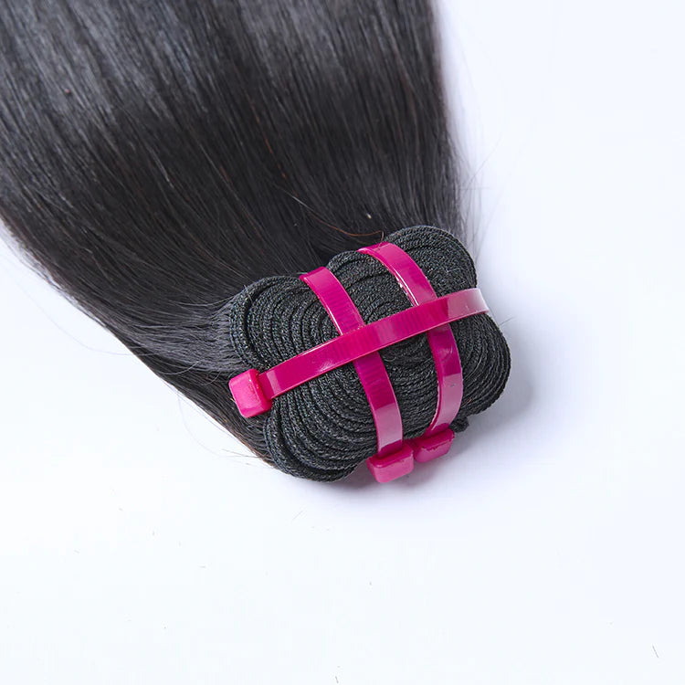 Raw Cambodian Bone Straight Hair Bundles #1B Natural Black