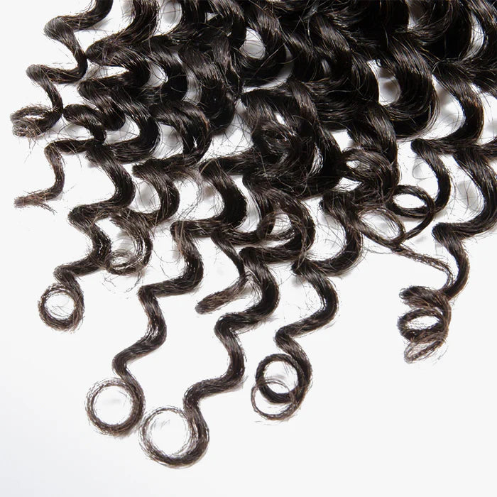 4" x 4" Deep Curly Free Parted Lace Closure #1B Natural Black