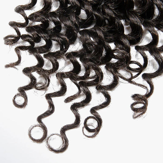 4" x 4" Deep Curly Free Parted Lace Closure #1B Natural Black