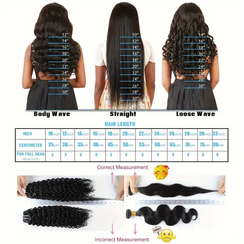 10-36 Inch Straight Virgin Brazilian Hair #1B Natural Black