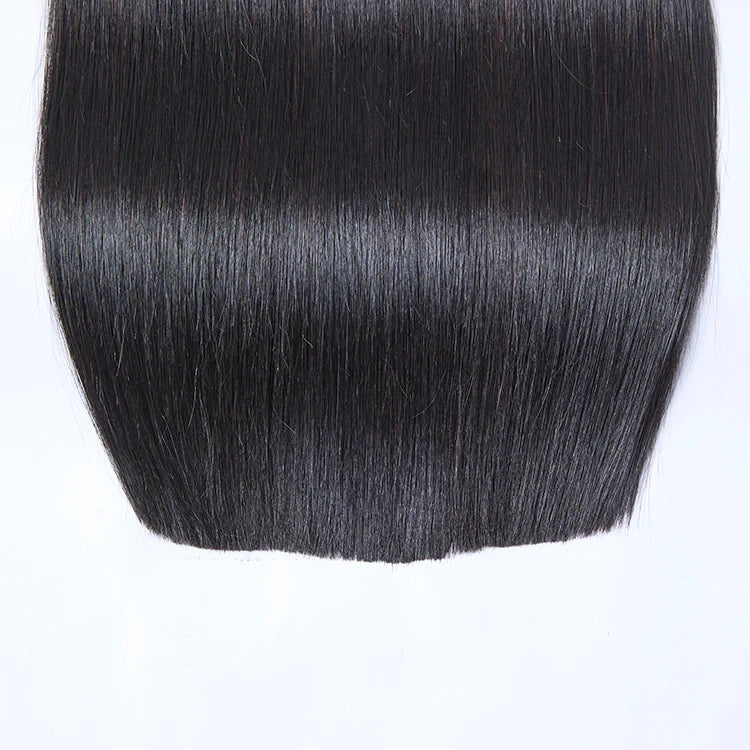Raw Cambodian Bone Straight Hair Bundles #1B Natural Black